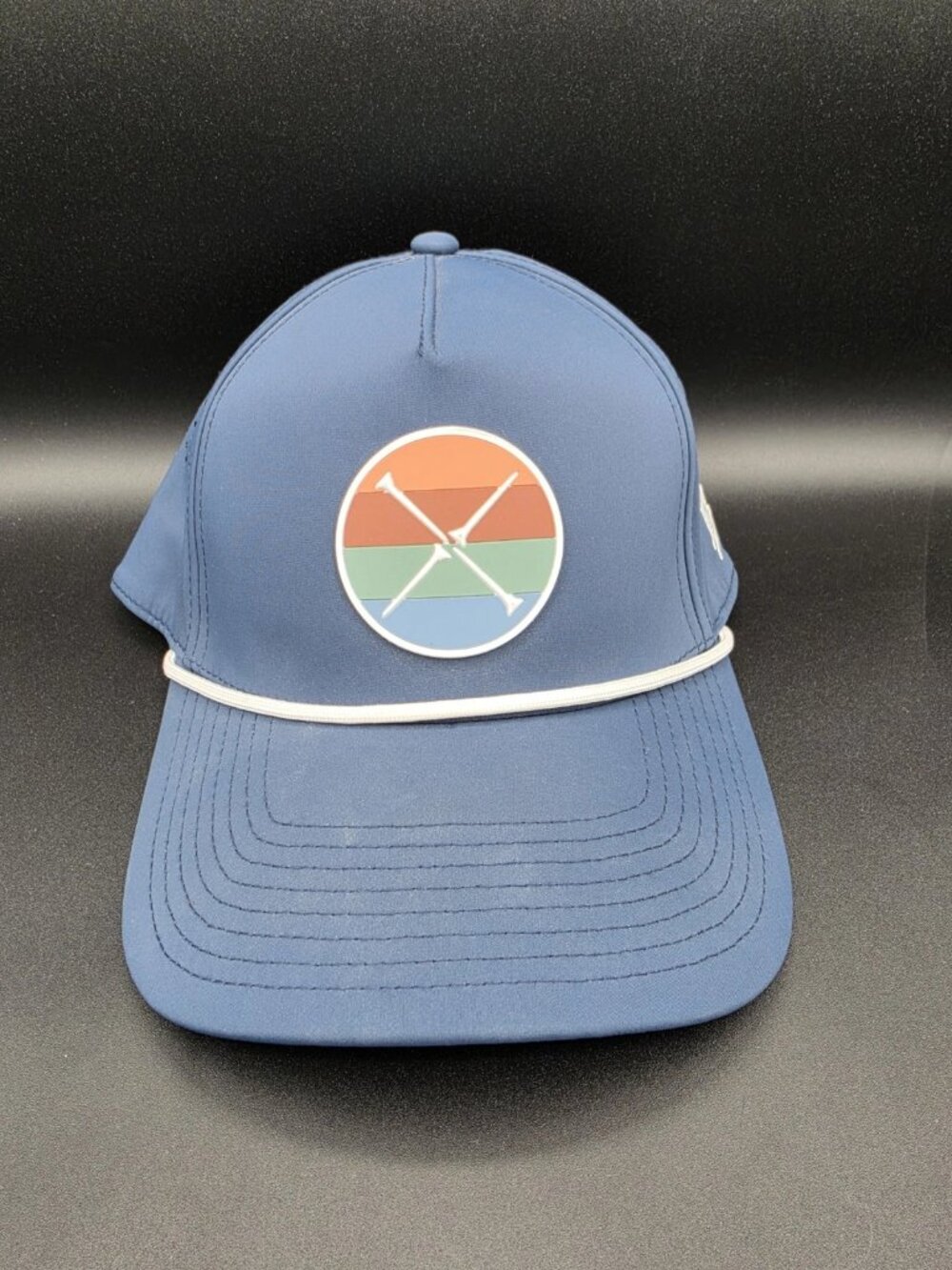 Branded Bills Blue Golf Hat One Size Adjustable Polyester Logo Cap